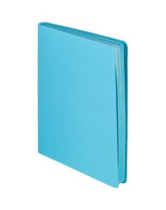 Ежедневник недатированный голубой А5 140х200мм 136л Soft touch Attache