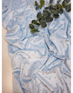 Ткань Плюш Гладкие мишки на голубом 100х180см Nobrand