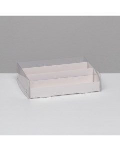Коробка для макарун с ложементом белая 21 х 16 5 х 5 5 см Upak land