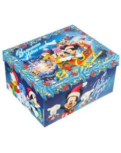 Коробка складная с крышкой 31 х 25 5 х 16 см Счастья и волшебства Микки Маус Disney