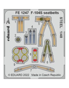 FE1247 1 48 Фототравление для F 104S стальные ремни Эдуард