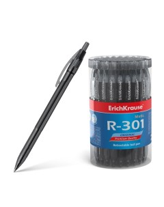 Ручка шариковая R 301 Original Matic узел 0 7 мм автоматическая черная 60 шт Erich krause