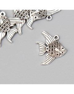 Декор металл для творчества Рыба узорная А11934 2 2х2 см 10 шт Nobrand