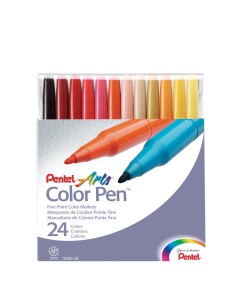 Фломастеры 24 цвет Color Pen S360 24 Pentel