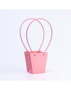 Подарочный пакет 10150471 10p для цветов тиснение влагостойкий розовый 10шт Upak land