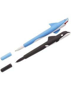 Ручка шариковая MESHU Shark Whale синяя 0 7мм софтач ассорти Berlingo