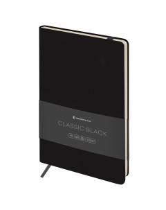 Записная книжка А5 96л кожзам Classic Black с резинкой блок без линовки Greenwich line