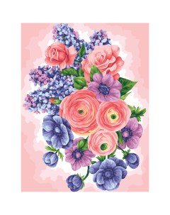 Картина по номерам на холсте Цветы 30 40 с акриловыми красками и кистями Три совы