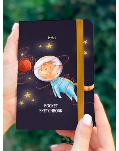 Карманный скетчбук Pocket Кот в космосе Myart