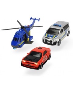 Набор Полицейская погоня вертолет и машинки 2 шт Dickie