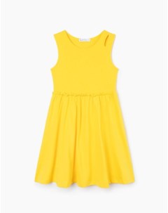 Жёлтое расклёшенное платье для девочки Gloria jeans