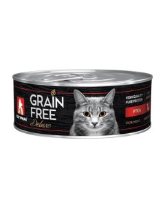 Корм для кошек Grain Free Утка банка 100г Зоогурман