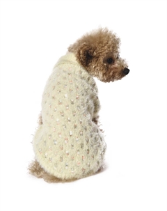 Свитер для собак Fluffy cloud M (длина спины 35см, обхват груди 44-48см) белый Foxie