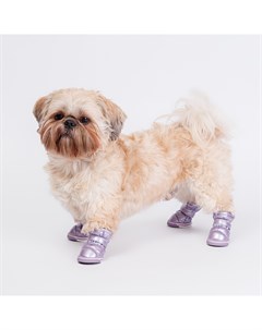 Ботинки дутики для собак XS светло фиолетовые Petmax