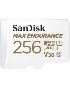 Карта памяти microSDXC UHS I U3 Max Endurance 256 ГБ 100 МБ с Class 10 SDSQQVR 256G GN6IA 1 шт перех Sandisk