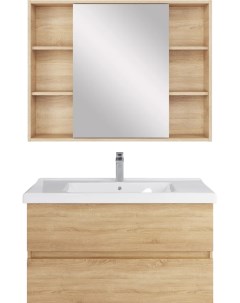 Мебель для ванной Тоскана 100 дуб сонома светлый раковина Lemark Гармония 100 Sanstar