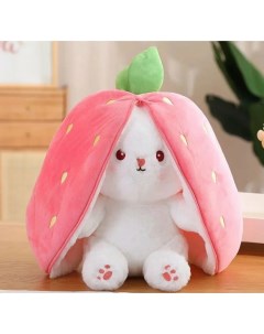 Мягкая игрушка Клубничный кролик розовый Nobrand