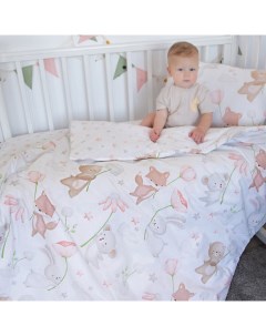 Комплект постельного белья в детскую кроватку Лесные зверьки La notta