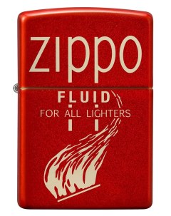 Оригинальная бензиновая зажигалка Classic 49586 Retro с покрытием Metallic Red Zippo