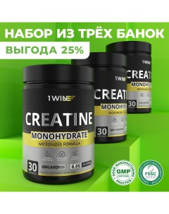 Набор из 3 шт Креатин моногидрат Creatine Monohydrate без добавок 30 порций 1win