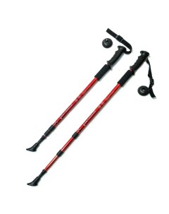 Палки для скандинавской ходьбы цвет красный до 135 см Sportex