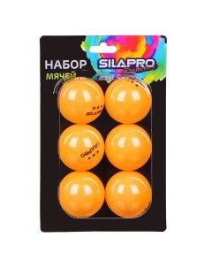 Мячи для настольного тенниса 132 005 оранжевый 6 шт 3 звезды Silapro