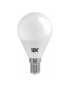 Лампа светодиодная Alfa E14 8 Вт 4000 К шар холодный свет Iek