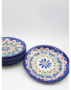 Набор керамических тарелок 15см 6 шт Риштанская керамика