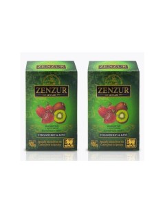 Чай зелёный клубника и киви 100 г х 2 шт Zenzur