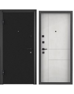Дверь входная Torex для квартиры металлическая Flat M 860х2050 левая черный белый Torex стальные двери