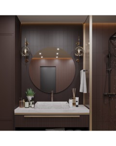 Зеркало круглое парящее Муза D90 для ванной Auramira