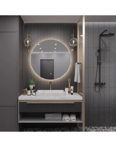 Зеркало круглое парящее Муза D65 для ванной с LED подсветкой и антизапотеванием Auramira
