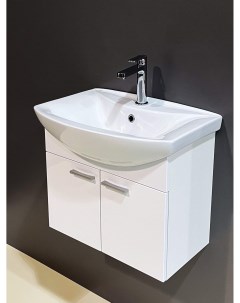Тумба подвесная в ванную с раковиной Грация цвет белый T GR60 01 G01 Nobrand