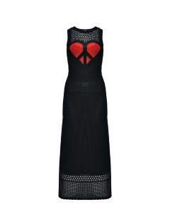 Платье с декором сердце черное Mo5ch1no jeans