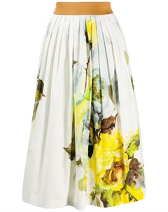 Antonio marras плиссированная юбка с цветочным принтом 40 белый Antonio marras