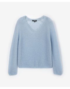 Пуловер тонкий вязаный голубой Glvr