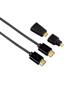 Кабель интерфейсный HDMI HDMI H 54561 00054561 HDMI HS with Eth 1 4 m m два переходника HDMI D micro Hama