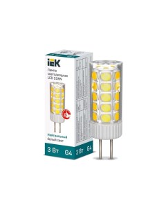 Лампа светодиодная LLE CORN 3 012 40 G4 Corn 3Вт капсульная 4000К нейтр бел G4 12В керамика Iek