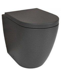 Унитаз Aldo BKFSR101565 приставной Черный матовый с сиденьем Микролифт Bewash