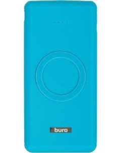 Мобильный аккумулятор Buro BPQ10F 10000mAh 3A QC PD беспроводная зарядка синий BPQ10F18PBL Бюрократ