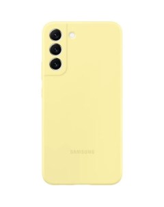 Чехол клип кейс Silicone Cover для Galaxy S22 противоударный желтый Samsung