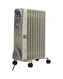 Масляный радиатор US 20 с терморегулятором 2000Вт 9 секций 3 режима серый Oasis