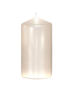 Свеча декоративная 10х5 см колонна перламутровая Металлик Bartek candles
