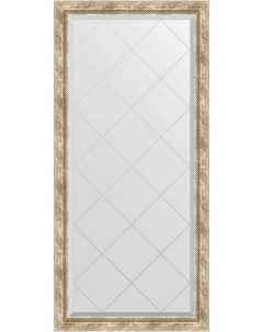 Зеркало Exclusive G 73x155 прованс с плетением в багетной раме с гравировкой Evoform
