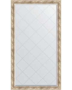 Зеркало Exclusive G 93x168 см прованс с плетением в багетной раме с гравировкой Evoform