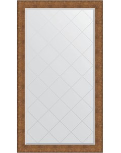 Зеркало Exclusive G 97x172 медная кольчуга в багетной раме с гравировкой Evoform