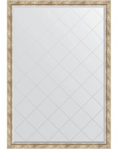 Зеркало Exclusive G 128x183 см прованс с плетением в багетной раме с гравировкой Evoform