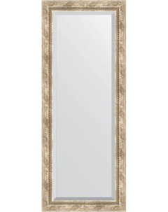 Зеркало Exclusive 53х133 прованс с плетением с фацетом в багетной раме Evoform