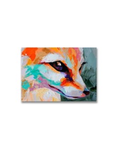 Картина на холсте Разноцветная лиса Дом корлеоне