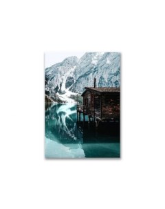 Картина на холсте Озеро в горах Дом корлеоне